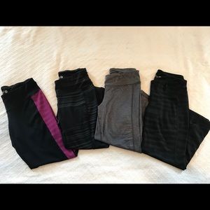 4 pairs of gently used Old Navy cropped leggings.